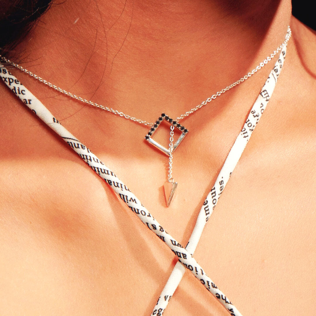 Radiant Charm: Single Hue Quad Dazzle Necklace | House of Hue